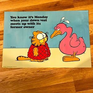 Vintage 1978 Garfield poster